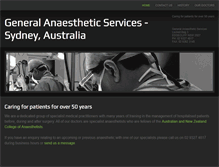 Tablet Screenshot of generalanaestheticservices-sydneyaustralia.com